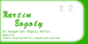 martin bogoly business card